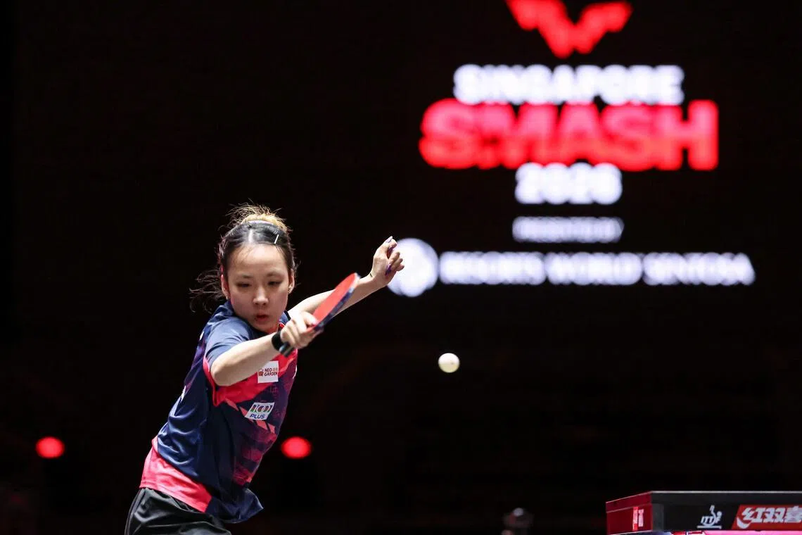 Local table tennis players cause upsets on first day of Singapore Smash
