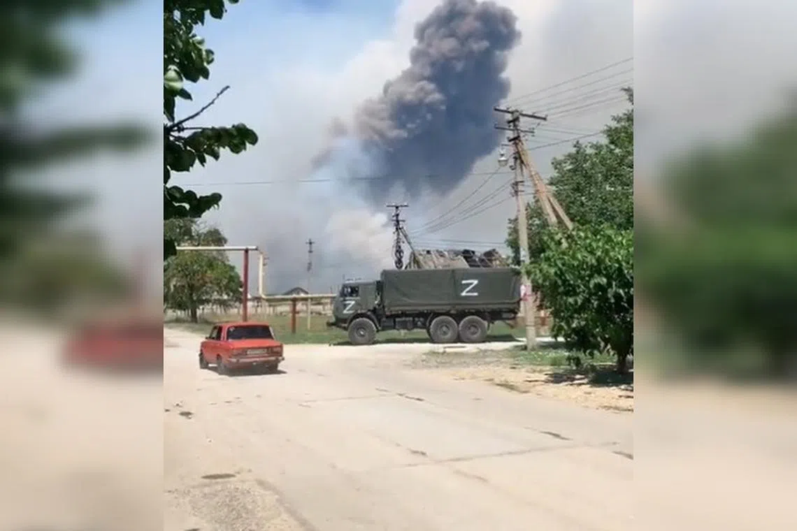 Ukraine said its army had destroyed an oil depot and Russian army warehouses.