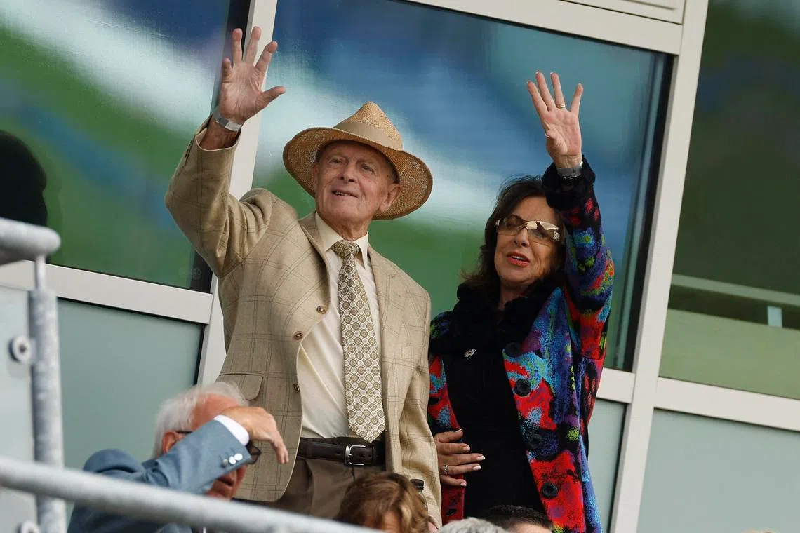FILE PHOTO: Cricket - Second One Day International - England v Australia - Headingley Cricket Ground, Leeds, Britain - September 21, 2024 Former England cricketer Geoffrey Boycott in the stands during the match. Action Images via Reuters/Jason Cairnduff/File Photo