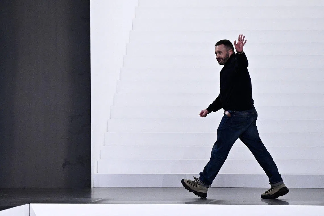 British designer Kim Jones after the presentation of his collection for Dior fashion house at the Paris Fashion Week on Jan 24. 