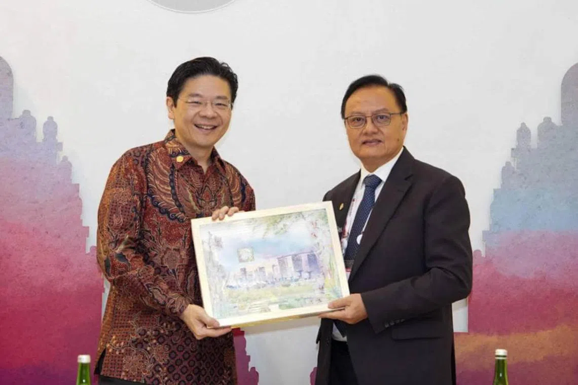 Pix credit: Ministry of Finance (MOF) sywong-
Deputy Prime Minister Lawrence Wong met Laos' Finance Minister Santiphab Phomvihane on the sidelines of the ASEAN Finance Ministers’ and Central Bank Governors’ Meeting in Jakarta on Aug 25. 