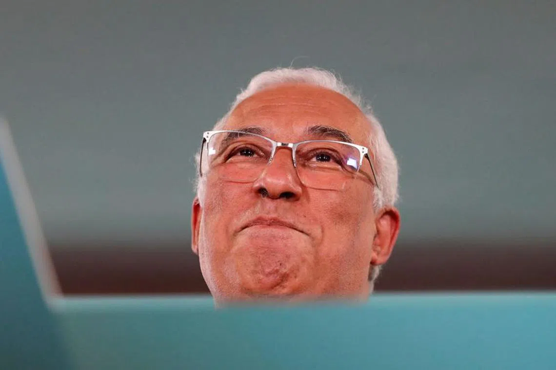 FILE PHOTO: Portugal's Prime Minister and Socialist Party (PS) Secretary General Antonio Costa looks on after winning the general election in Lisbon, Portugal, January 31, 2022. REUTERS/Pedro Nunes/File Photo