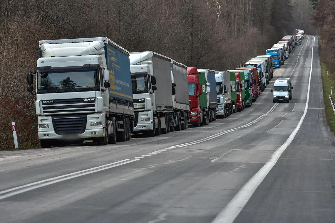Huge queues have formed on both sides of the border, with many drivers stuck in their vehicles for days in cold temperatures and with little food. 