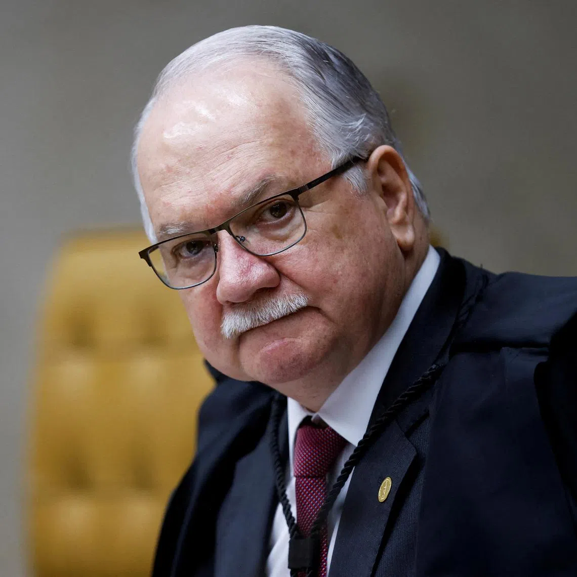 FILE PHOTO: Judge Edson Fachin attends a session of the Supreme Court on weighing the constitutionality of laws to limit the ability of Indigenous peoples to win protected status for ancestral lands, in Brasilia, Brazil August 30, 2023. REUTERS/Adriano Machado/File Photo