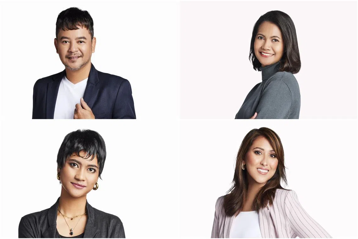 (Clockwise from top left)  Izzat Yusoff, Siti Hajar Gani, Nurul Aini and Haziqah Hashir are nominees at Pesta Perdana.