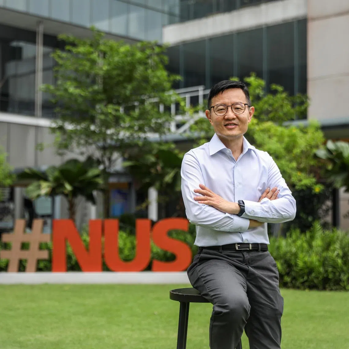 ST20240524_202476796465 Luther Lau/ wxlim27/ 
Profile of Professor Lim Chwee Teck (Biomedical Engineering), Director of the Institute for Health Innovation and Technology at the National University of Singapore (NUS iHealthtech) at the Centre for Translational Medicine, on May 24, 2024.
Prof Lim has been elected to the prestigious Fellowship of the Royal Society, in recognition of his invaluable contributions to science. He has co-founded six deep tech companies and is a prolific inventor, inventions include a biochip that can detect cancers and their spread and how well a patient is responding to chemotherapy.