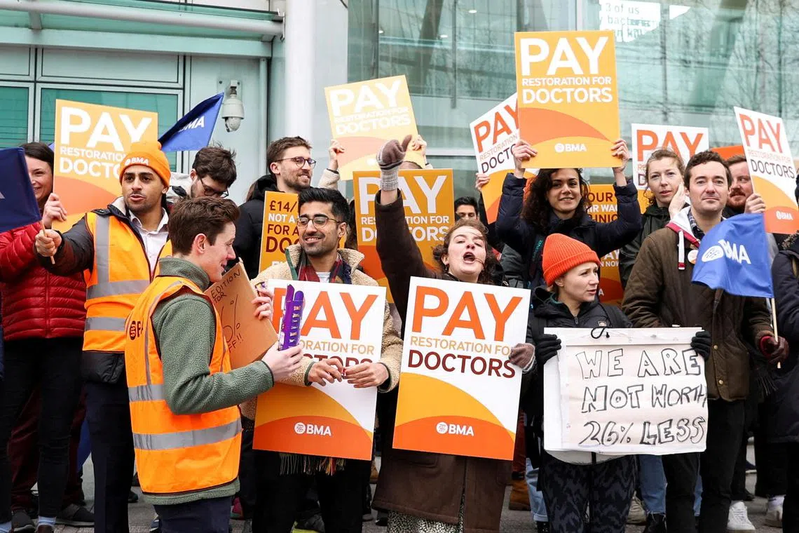 Tens of thousands of junior doctors planned to walk out demanding pay rises better aligned with inflation.