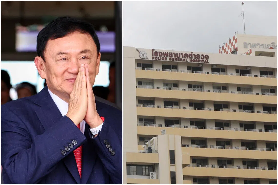 Thaksin was rushed from the prison hospital of the Bangkok Remand Prison to the Police General Hospital at 1am on Wednesday.