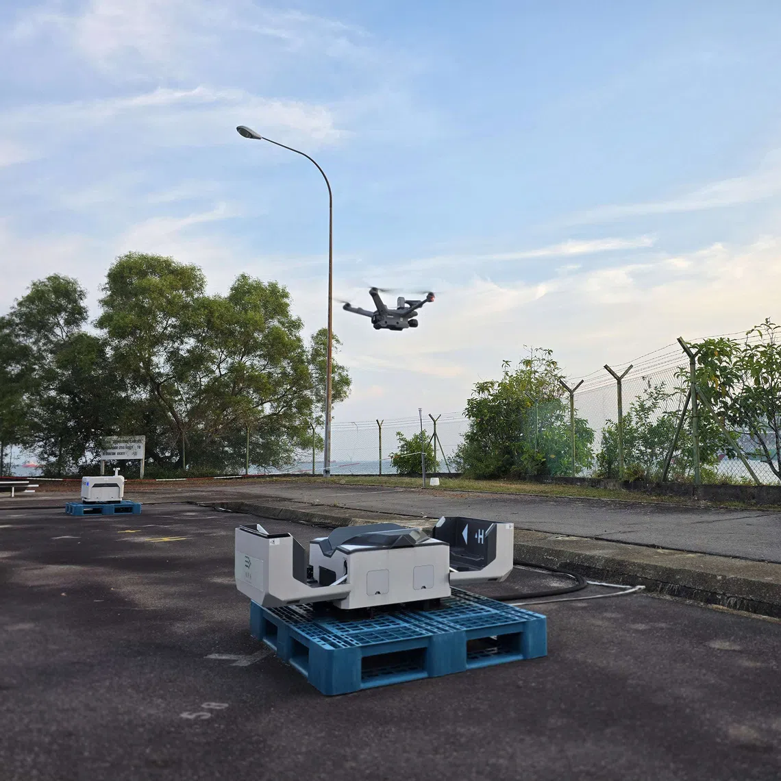 Drones were used to help emergency workers locate hot spots on the container vessel that caught fire in Pasir Panjang Terminal in April.