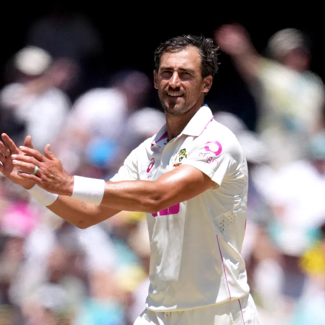 FILE PHOTO: Cricket - The Ashes - Australia v England - Fifth Test - Sydney Cricket Ground, Sydney, Australia - January 7, 2026 Australia's Mitchell Starc reacts REUTERS/Asanka Brendon Ratnayake/File Photo