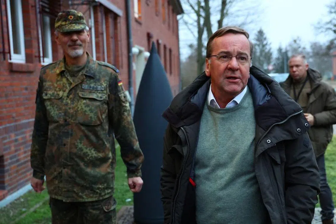 German Defence Minister Boris Pistorius arrives at armoured infantry training area Altengrabow, Germany January 26, 2023. REUTERS/Fabrizio Bensch/File Photo