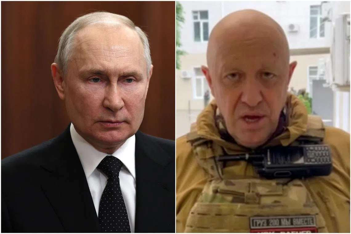 It is now obvious that the rift between Russian President Vladimir Putin (left) and Wagner leader Yevgeny Prigozhin is real.
