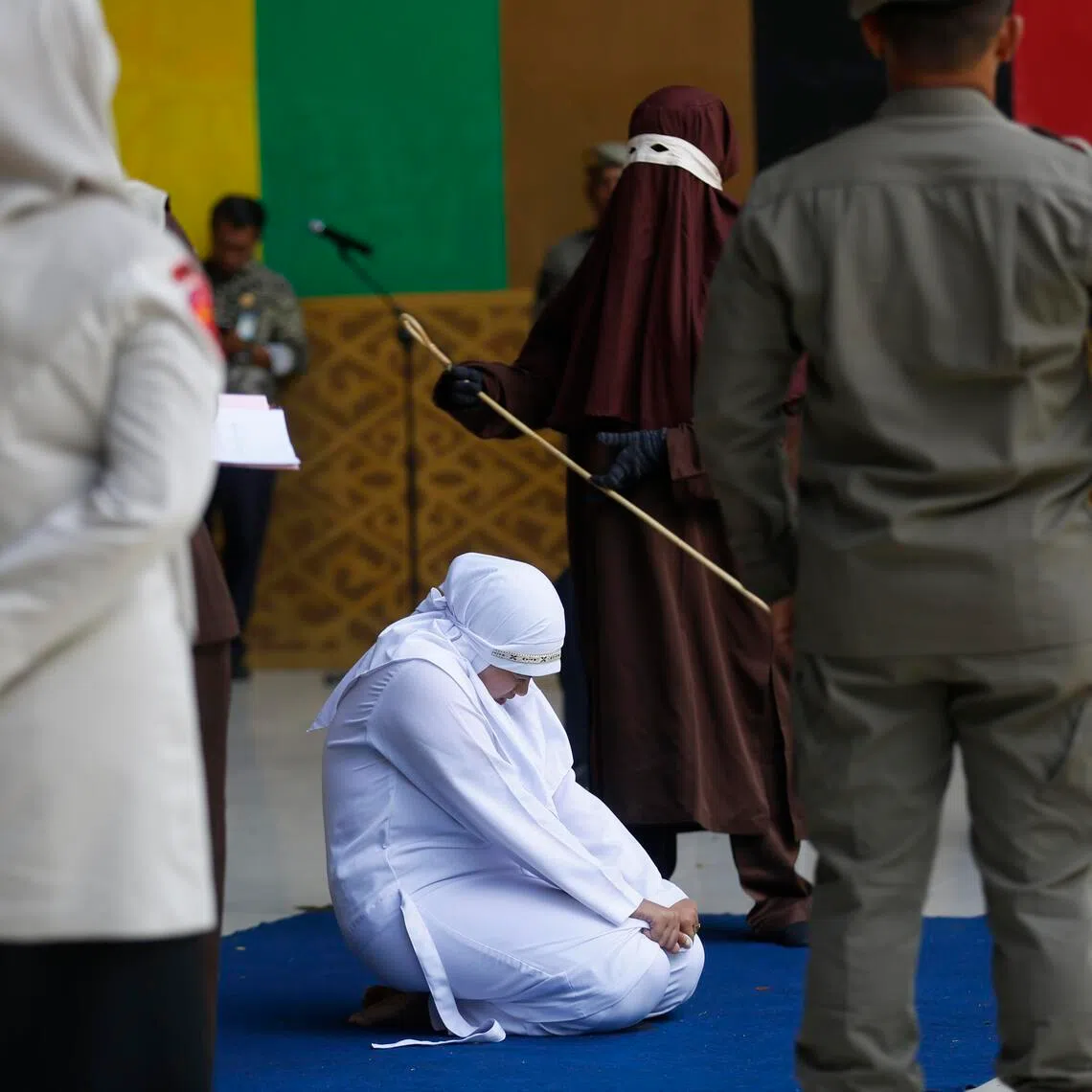 The two women and two men received 100 lashes each in front of dozens of onlookers in a public park in the provincial capital Banda Aceh.