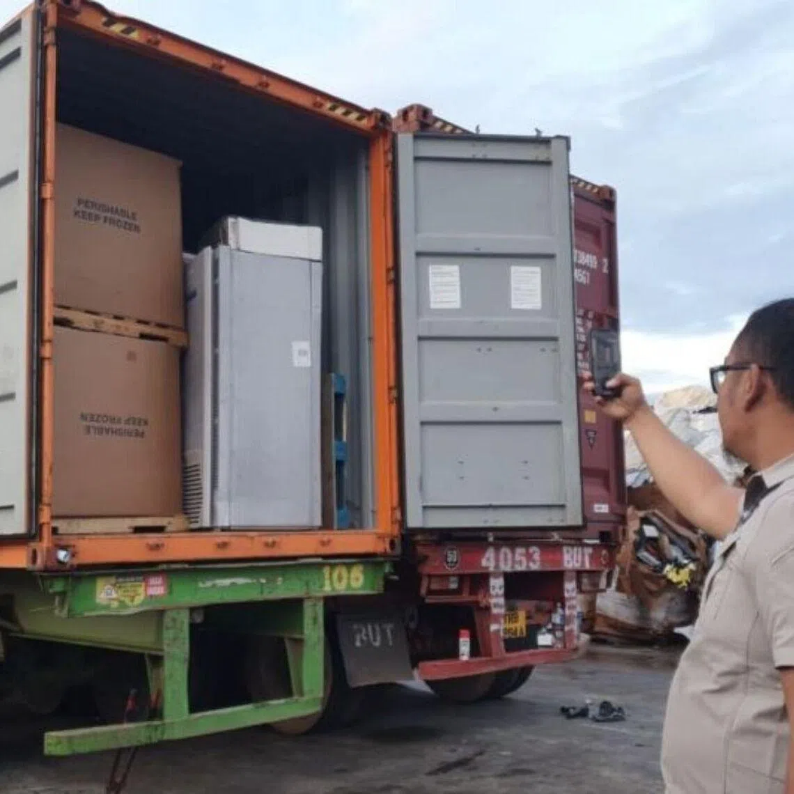 E-waste containers were occupying most of the Batu Ampar Port's 1,000 20-foot equivalent unit capacity.