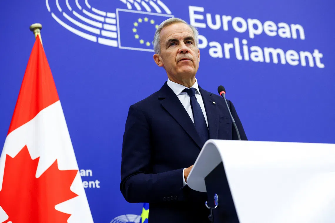 Canadian Prime Minister Mark Carney received warm applause for his speech to the European Parliament.