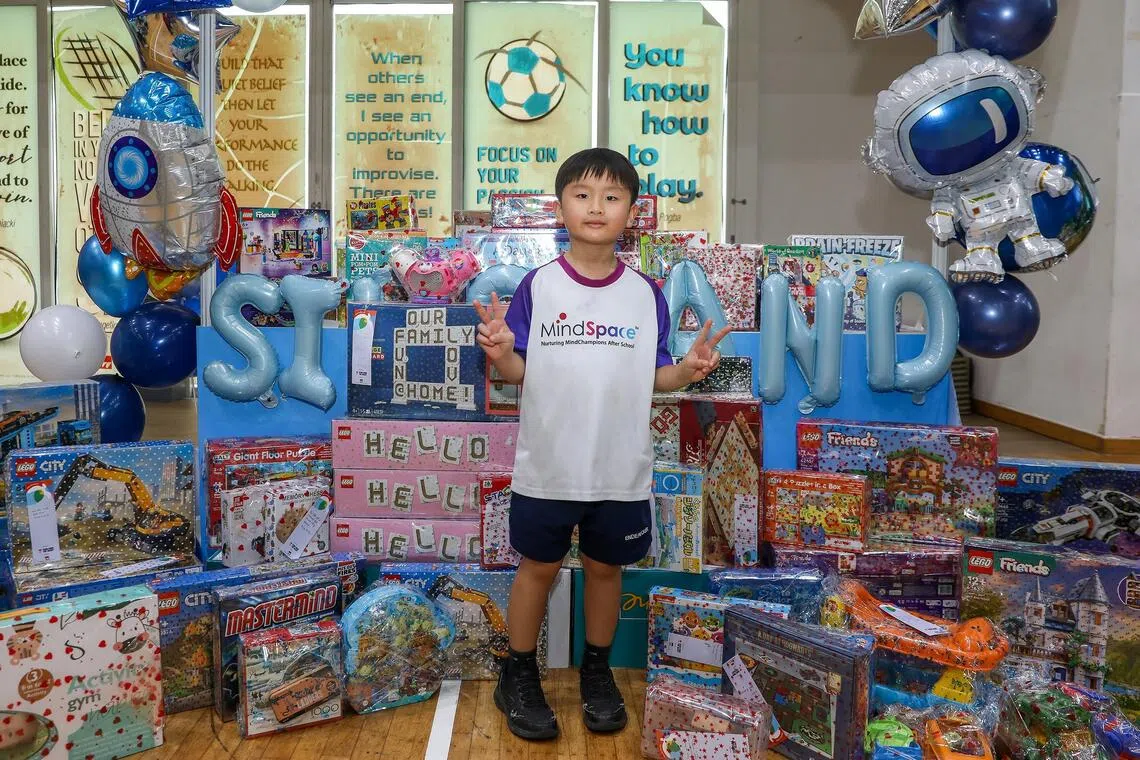This year, Jayden Tan donated his birthday presents to Food from the Heart’s Toy Buffet, giving children on financial aid a chance to choose toys for themselves.