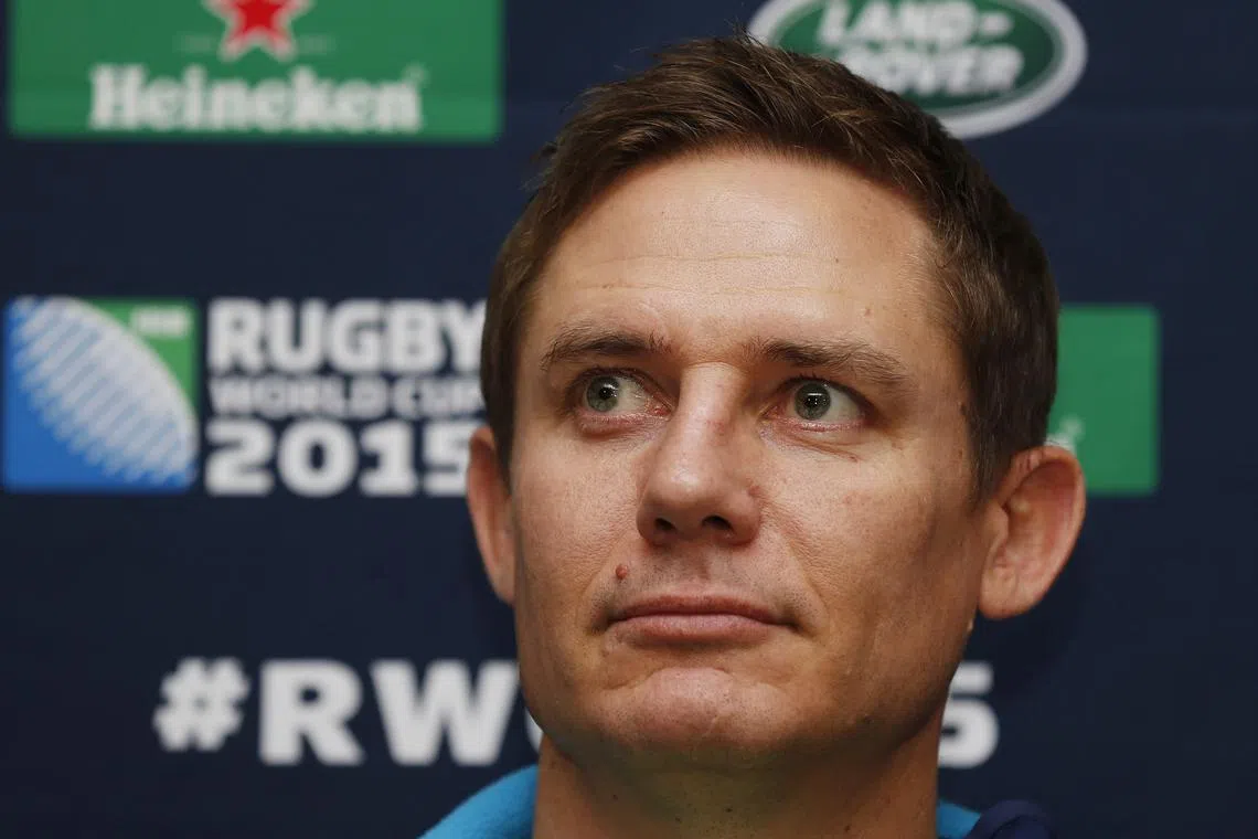 FILE PHOTO: Rugby Union - Australia Press Conference - The Lensbury Hotel, Teddington, Middlesex - 27/10/15
Australia assistant coach Stephen Larkham during the press conference
Action Images via Reuters / Peter Cziborra
Livepic/File photo