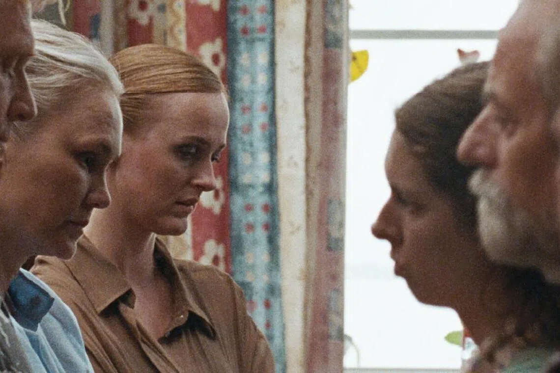 Renate Reinsve (centre, facing right) stars in the Norwegian drama Armand, screened as part of the European Film Festival. 