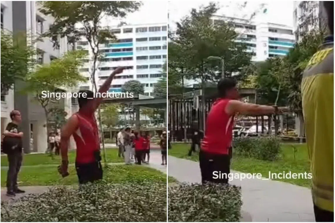 The 43-year-old was heard claiming the police could not arrest him and mockingly extended his hands for them to handcuff him.