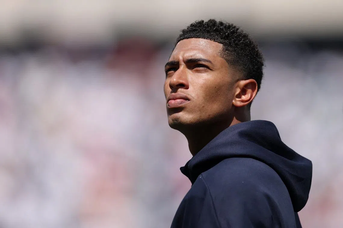 Soccer Football - FIFA Club World Cup - Semi Final - Paris St Germain v Real Madrid - MetLife Stadium, East Rutherford, New Jersey, U.S. - July 9, 2025 Real Madrid's Jude Bellingham before the match REUTERS/Lee Smith/File Photo