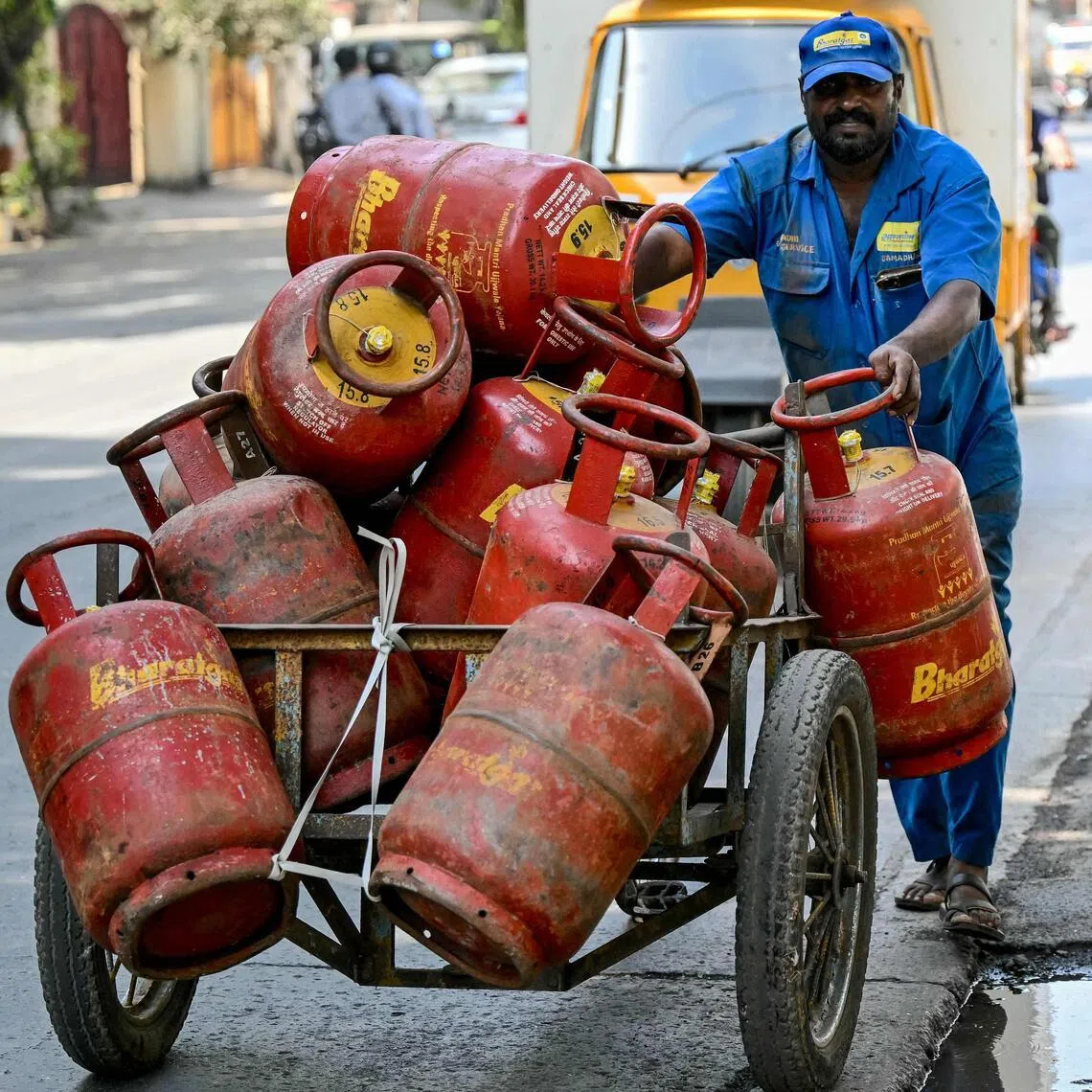 India gets about 90 per cent of its gas from the Middle East.
