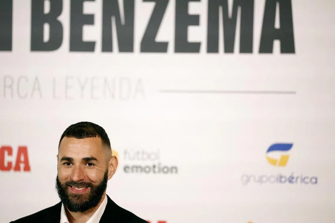 Real Madrid's Karim Benzema during the Marca Legend award ceremony.