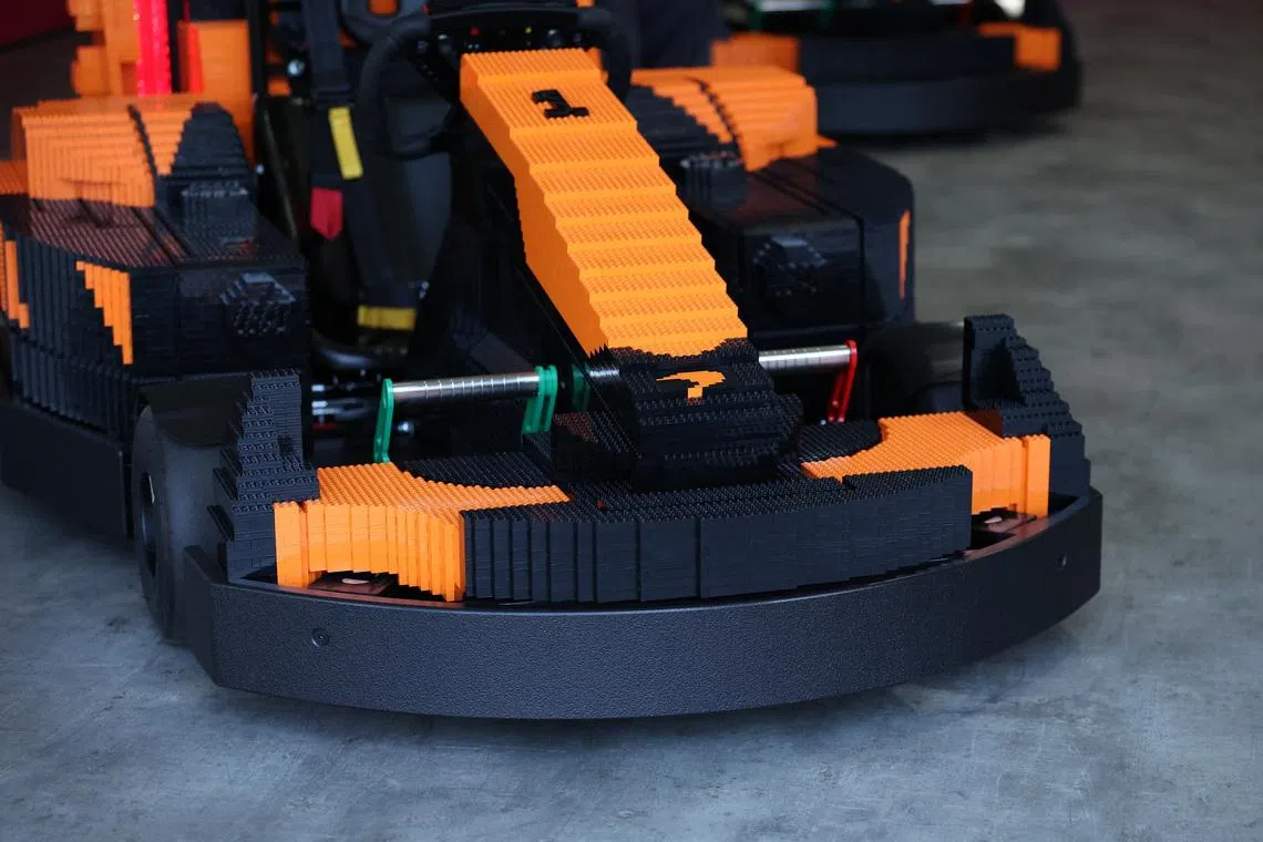 Formula One F1 - British Grand Prix - Silverstone Circuit, Silverstone, Britain - July 2, 2026 A Lego replica F1 car of McLaren's Lando Norris is seen ahead of the British Grand Prix REUTERS/Andrew Boyers