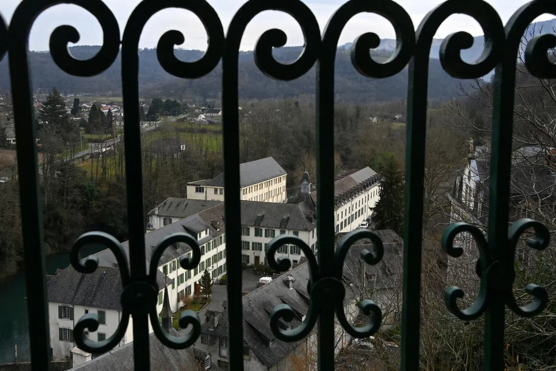 FILE PHOTO: A view shows the school Le Beau Rameau, formerly known as the Notre-Dame de Betharram institution, a French Catholic college-high school, in Lestelle-Betharram, near Pau, France, February 21, 2025. REUTERS/Alexandre Dimou/File Photo