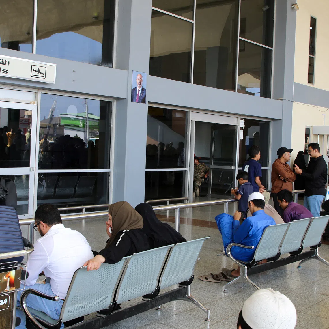 FILE PHOTO: Passengers at Aden Airport in Aden, Yemen January 1, 2026. REUTERS/Fawaz Salman/ File Photo