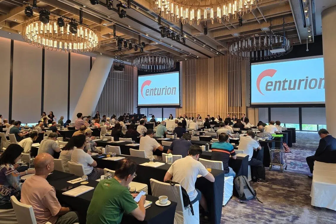 Attendees at Centurion Corp’s extraordinary general meeting on Sept 10, 2025, where the company won support for its planned listing of Centurion Accommodation Reit. 