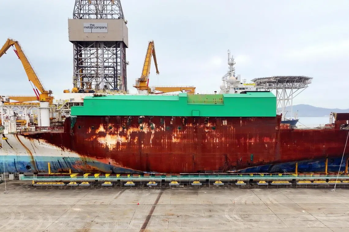 epa11274134 The salvaged Sewol ferry, which sank off the country's southwestern coast in April 2014, four days prior to the 10th anniversary of the accident that claimed 304 lives, mostly high school students on a school excursion, still remains stationed at a port in Mokpo, 309 kilometers southwest of Seoul, South Korea, 12 April 2024.  EPA-EFE/YONHAP SOUTH KOREA OUT