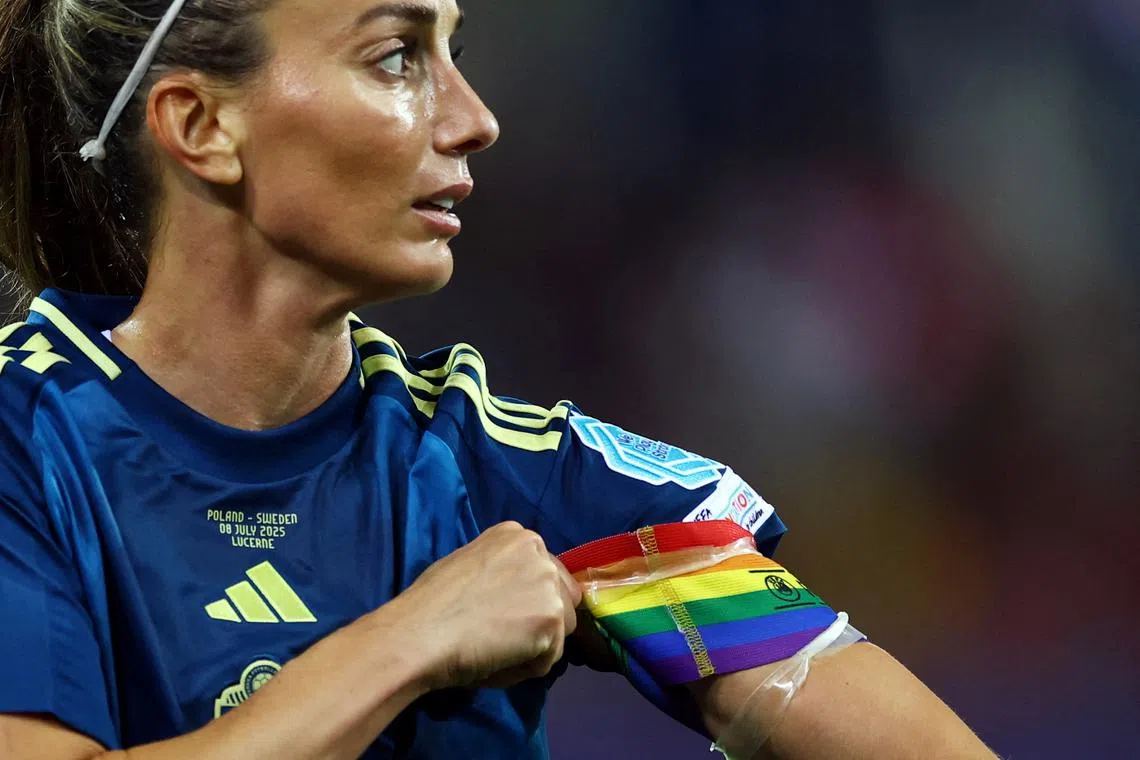 FILE PHOTO: Soccer Football - UEFA Women's Euro 2025 - Group C - Poland v Sweden - Stadion Allmend, Lucerne, Switzerland - July 8, 2025 Sweden's Kosovare Asllani REUTERS/Matthew Childs/File photo