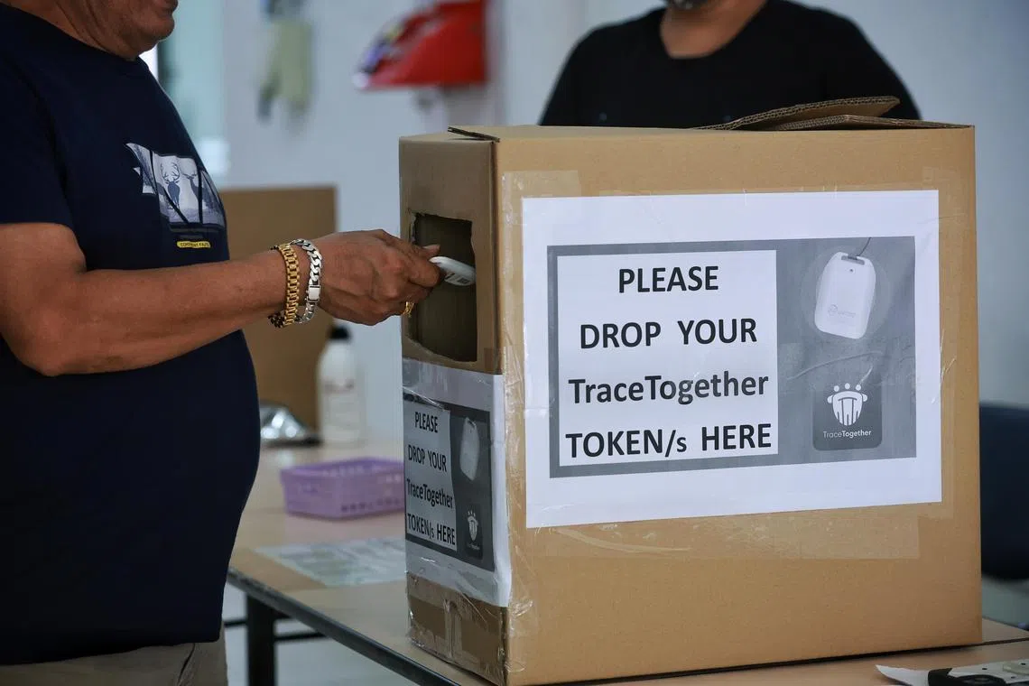 The collection of the TraceTogether tokens took place at 108 collection points between Feb 13 and March 12.