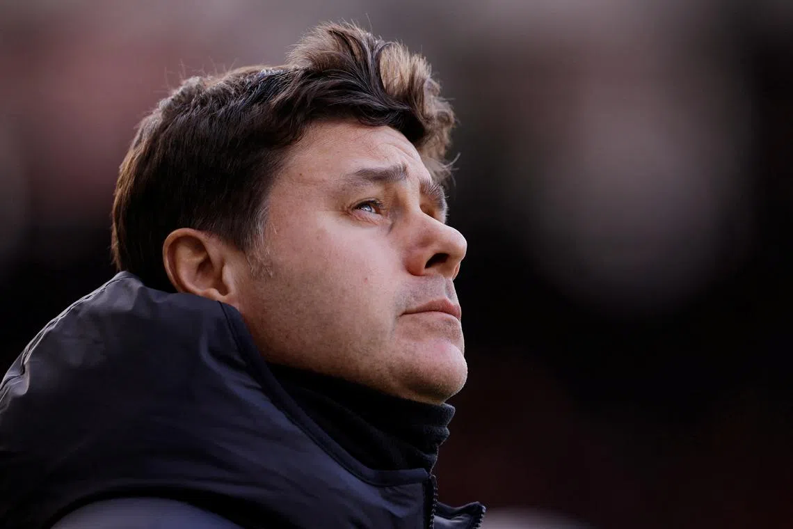 FILE PHOTO: Soccer Football - Premier League - Brentford v Chelsea - Brentford Community Stadium, London, Britain - March 2, 2024 Chelsea manager Mauricio Pochettino before the match Action Images via Reuters/Andrew Couldridge/File Photo