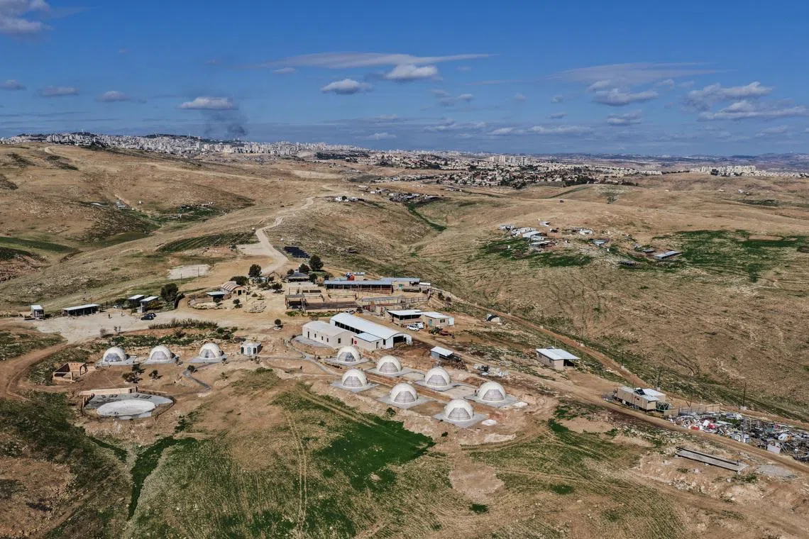 A drone view shows Kedar Sheep farm, an Israeli outpost in the Israeli-occupied West Bank, January 20, 2026. REUTERS/Ilan Rosenberg