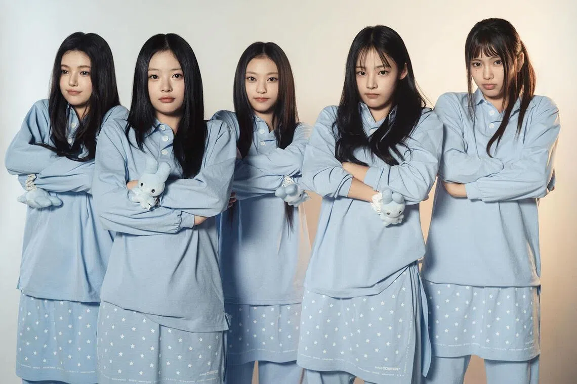 K-pop girl group NewJeans (from left: Danielle, Hanni, Haerin, Minji and Hyein) have been embroiled in a legal dispute with Ador over their exclusive contract since November 2024. 