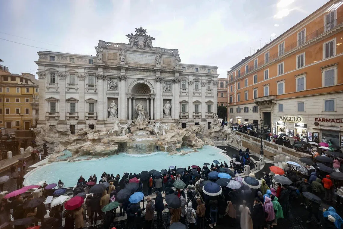 Work on Rome's Trevi Fountain involved removing dirt, pollution, iron oxide and limescale from the 18th century monument.