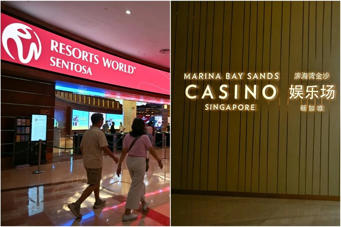 Between April 1, 2023, and March 31, 2025, 120 individuals under exclusion orders were allowed to enter the two local casinos in Resorts World Sentosa and Marina Bay Sands.