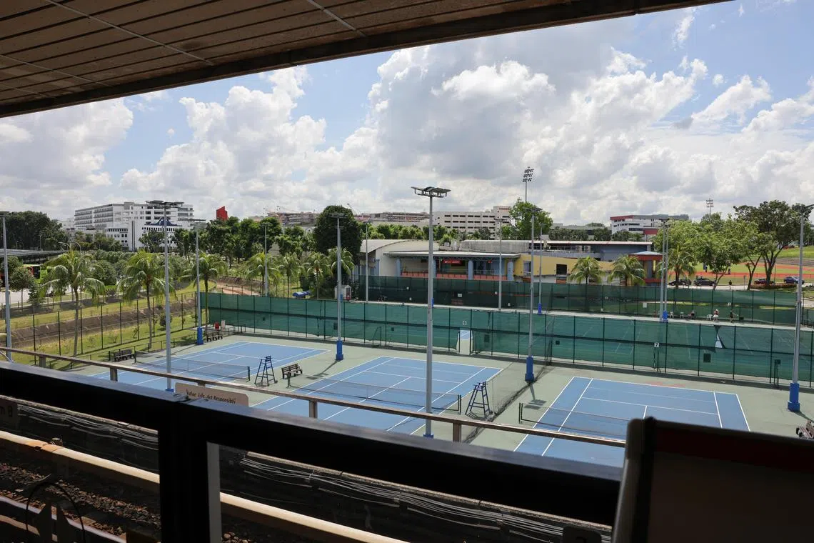 kgplan01 ST20240628_202476466733 Ong Wee Jin / 

Yio Chu Kang Squash And Tennis Centre as seen from Yio Chu Kang MRT Station.

For story on Yio Chu Kang Sports Centre to potentially be redeveloped.

Photographed on June 28, 2024.