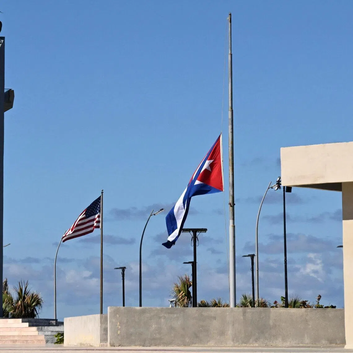 US President Donald Trump played down the need for US military action on Cuba, saying it would be hard for Havana to “hold out” without Venezuelan oil.