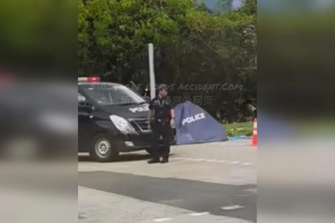 The cyclist, a 65-year-old man, was pronounced dead at the scene by an SCDF paramedic.