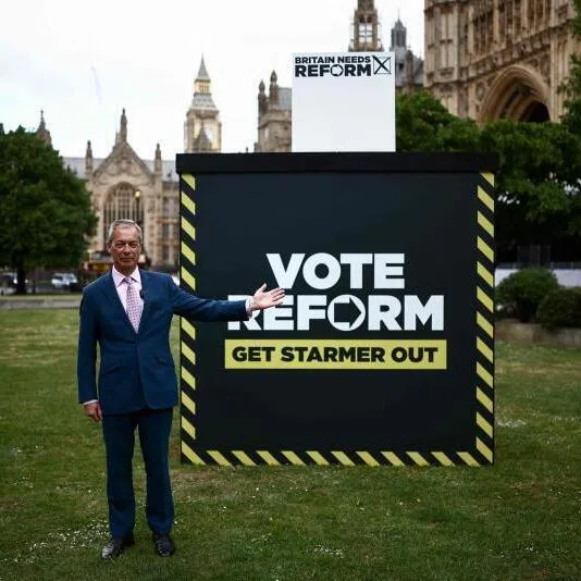 Reform UK leader Nigel Farage drumming up support a day before the May 7 local elections, expected to pile more misery on Labour Prime Minister Keir Starmer and cement the rise of right- and left-wing populists..