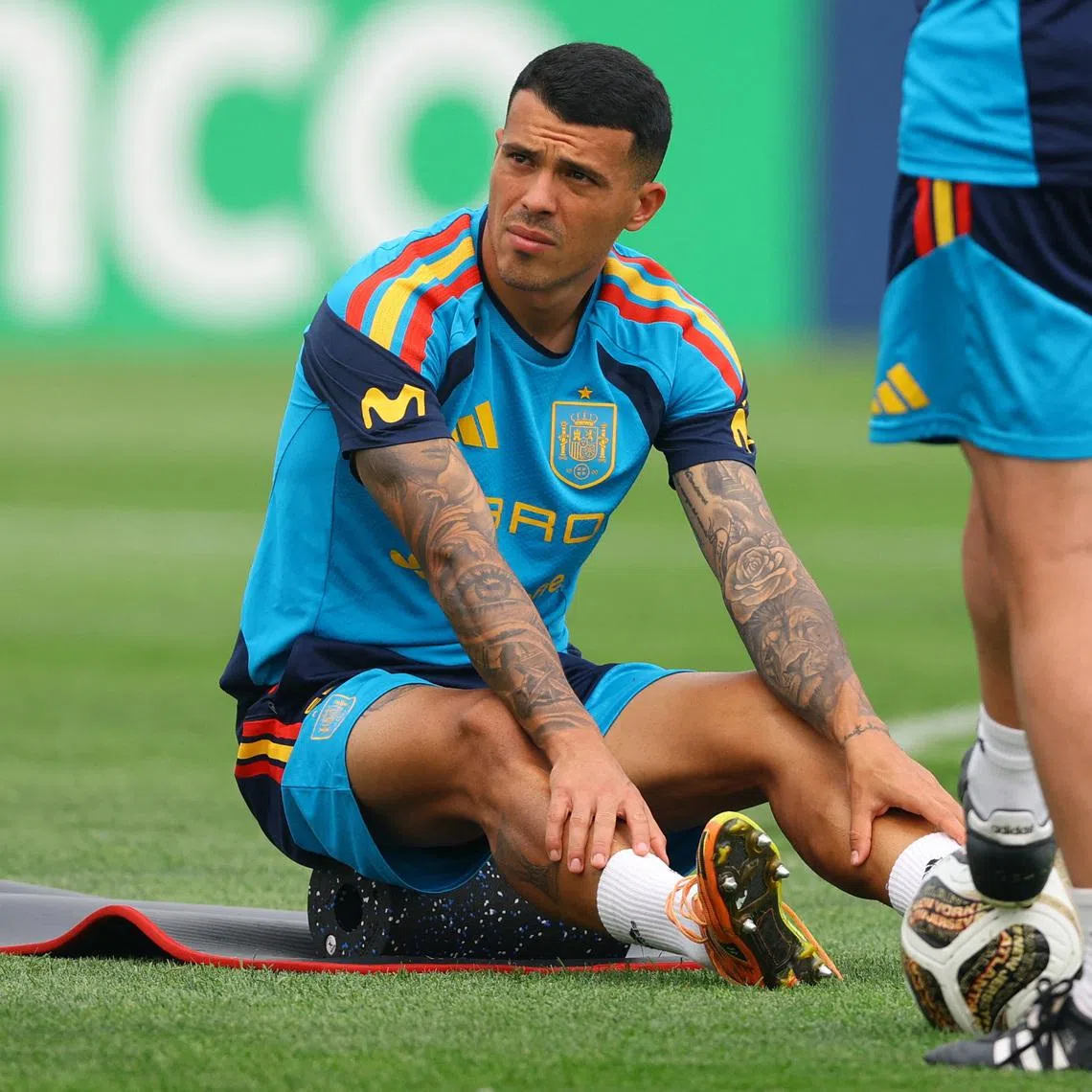 Soccer Football - FIFA World Cup 2026 - Spain training - Melanie Lane Training Grounds, East Hanover, New Jersey, U.S. - July 16, 2026 Spain's Pedro Porro during training IMAGN IMAGES via Reuters/Vincent Carchietta