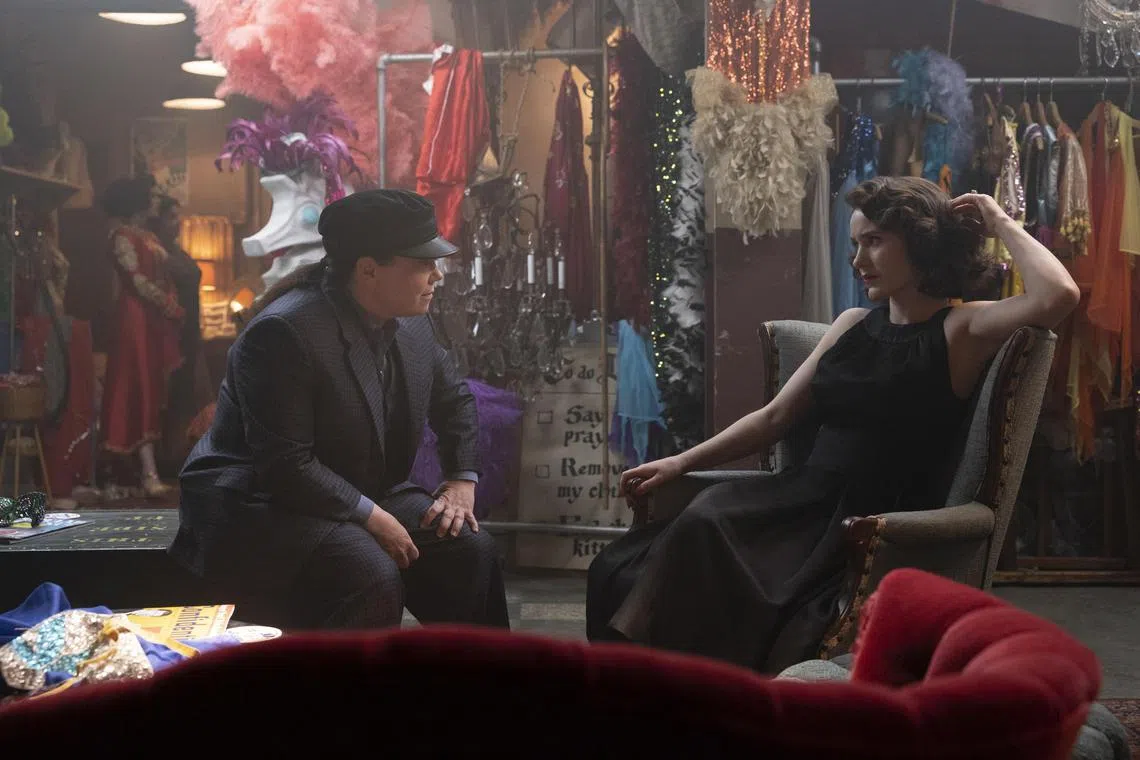 admaisel12 - Rachel Brosnahan (right) and Alex Borstein in The Marvelous Mrs Maisel
