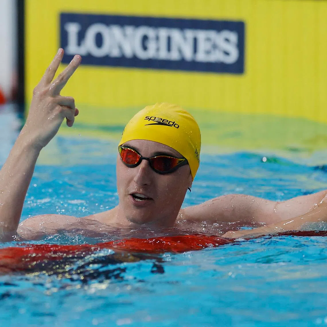 Commonwealth Games 2026 - Swimming - Tollcross International Swimming Centre, Glasgow, Scotland, Britain - July 26, 2026  Australia's Cameron McEvoy celebrates winning the men's 50m freestyle final REUTERS/Andrew Couldridge