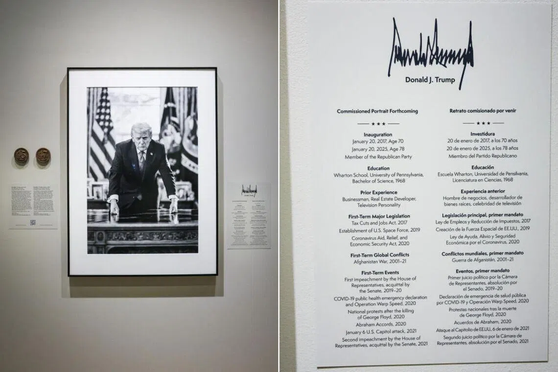 In the new wall, the impeachments are mentioned in a list of important events from US President Donald Trump's first term.