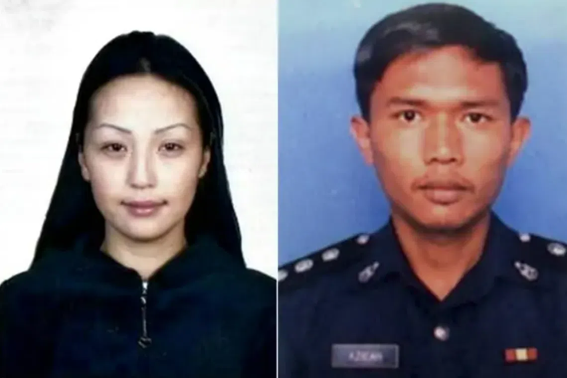 Azilah Hadri (right) was convicted for the 2006 murder of Ms Altantuya Shaariibuu (left), a Mongolian model allegedly linked to Najib and one of his former advisers.