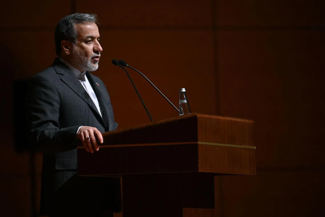 Iranian Foreign Minister Abbas Araghchi was due to hold "important talks" with Russian President Vladimir Putin in Moscow.