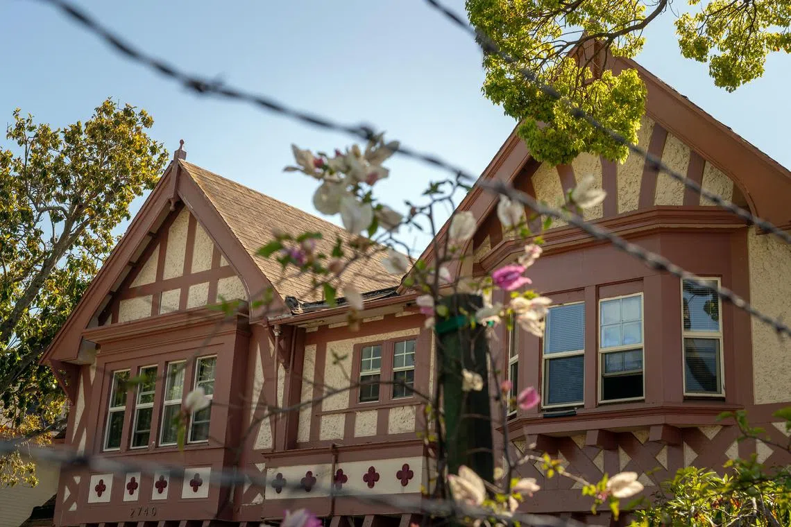 The former Rose Garden Inn, now a part of the Lighthaven complex, in Berkeley, California, on May 9, 2025. The Rationalists, a community focused on the risks of artificial intelligence, regularly gather with tech figures and other like-minded people in a complex that covers much of a city block. 