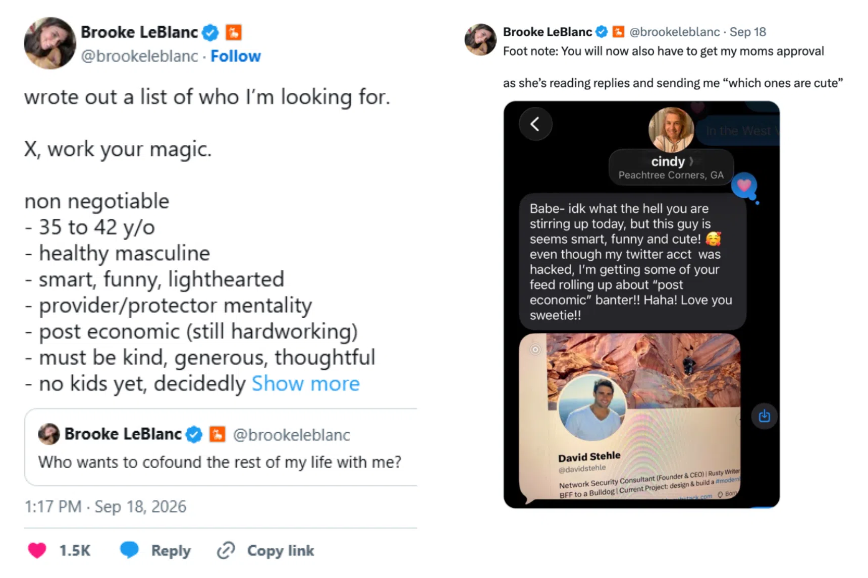 Tech executive Brooke LeBlanc’s original post on X had drawn close to 6 million views before she deleted her account.